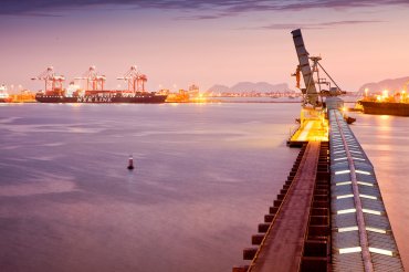 Port at night image