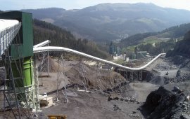 Limestone downhill conveyor