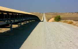 Phosphate overland conveyor