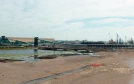 Новый участок механизированной подачи и перегрузки зерна в порту Уэльва